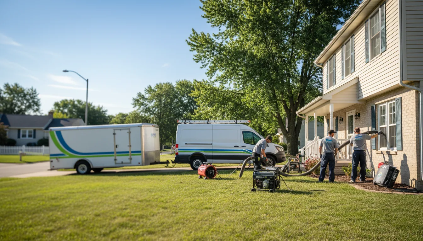 Flooded Basement Restoration And Cleanup With Repair in Shelburn, IN near me